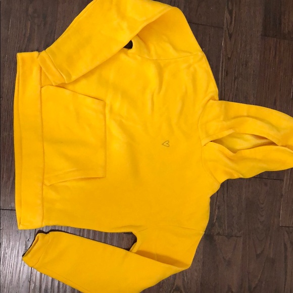 topshop yellow heart hoodie